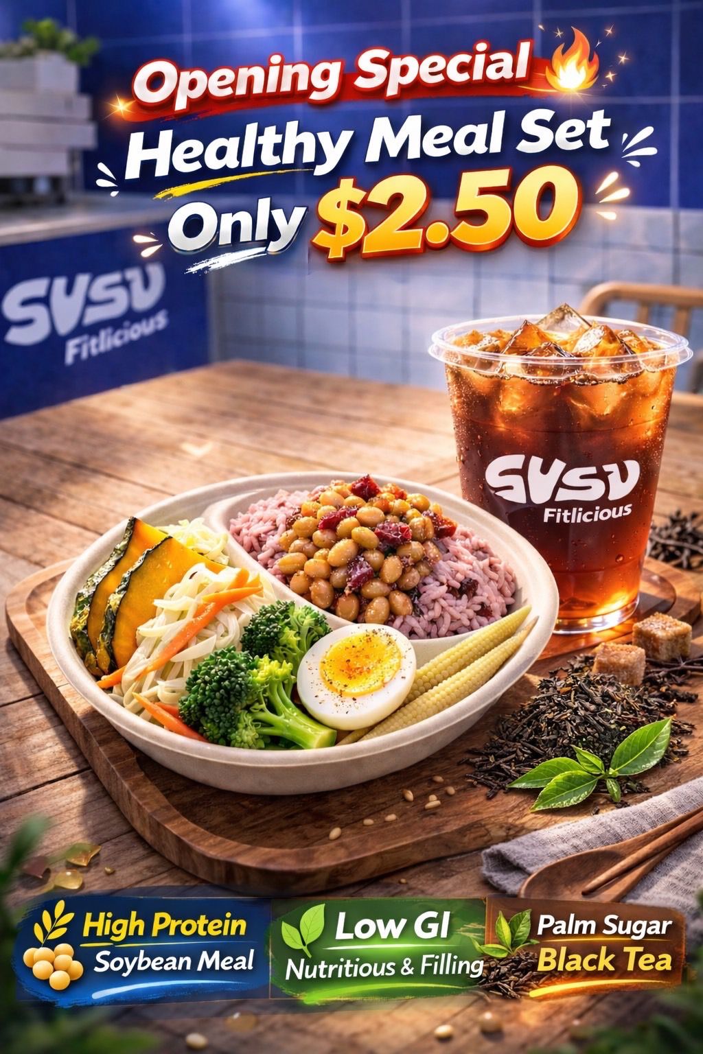 Opening special healthy meal set